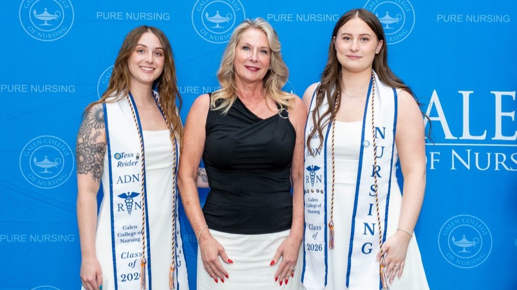 Nursing school alongside family